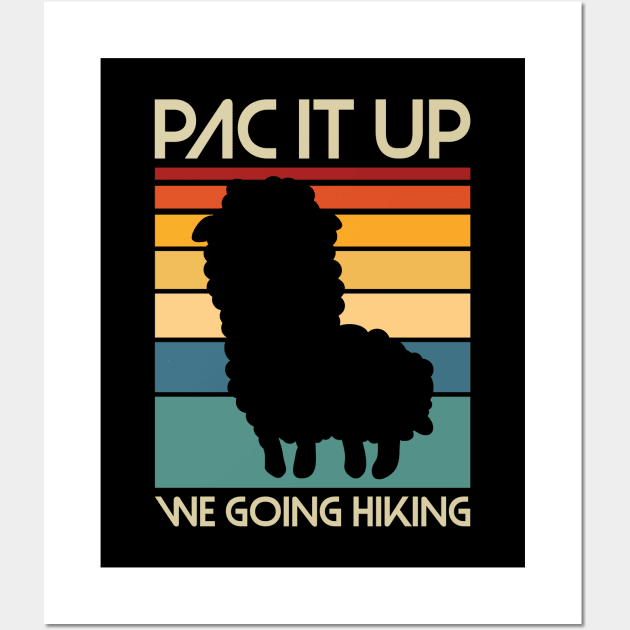 Alpaca hiking Wall Art by Shirts That Bangs